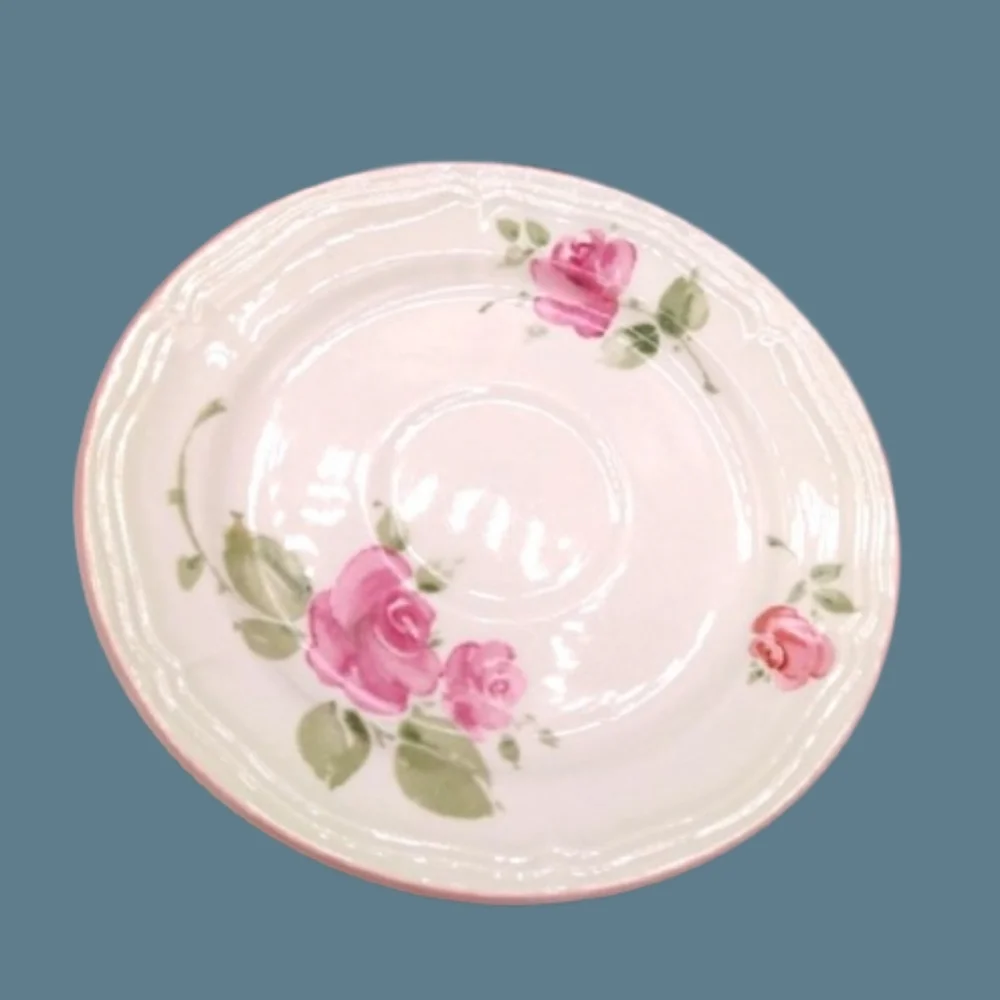 Gibson Housewares 4 Roseland Saucers 6.5